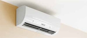 Mitsubishi Electric ductless mini-split AC.